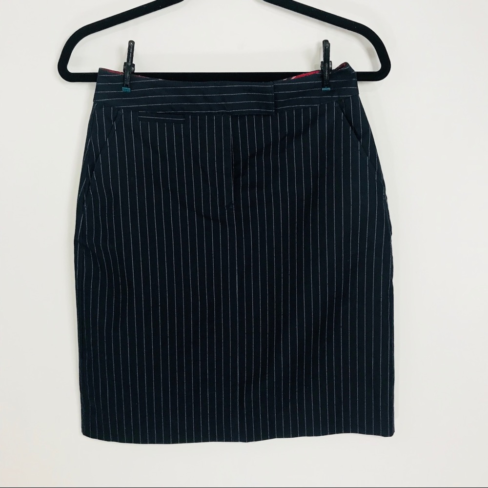 Talbots petites pen stripe navy pencil skirt NWT